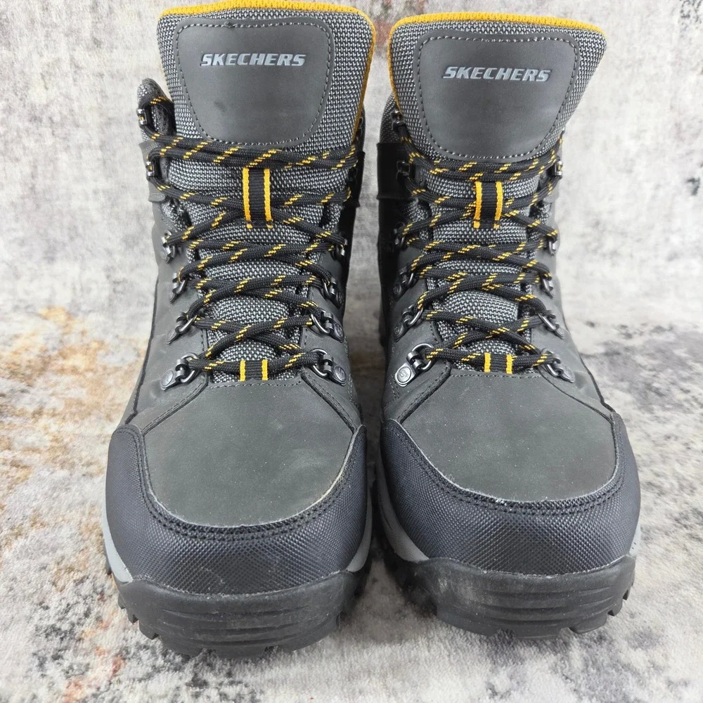 Skechers Hiking Boots Mens 8.5 Black Relaxed Fit Relment Daggett Outdoor Trail